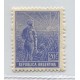 ARGENTINA 1915 GJ 381 LABRADOR PAPEL ITALIANO FILIGRANA HEXAGONOS VERTICALES DENTADO 13 1/4 ESTAMPILLA NUEVA MINT U$ 67,5